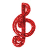 Treble Clef Sequin & Beaded Motif - Small