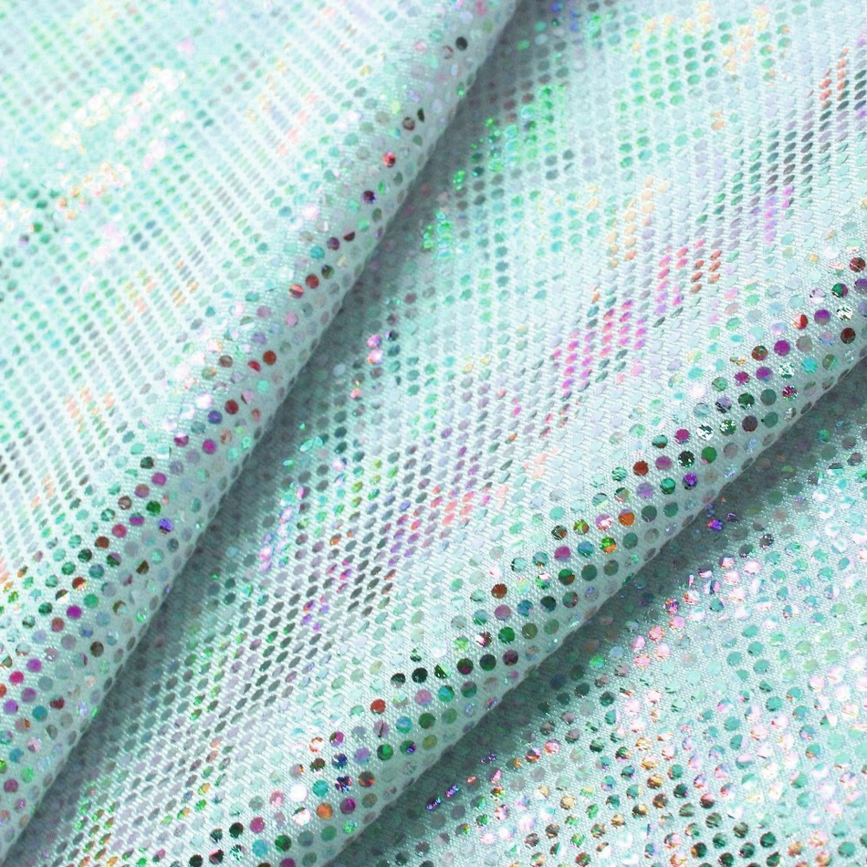 Shattered Glass Hologram Foil/Fog Finish Nylon Spandex
