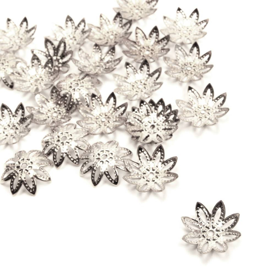 Pointed Petal Flower Metal Embellishments (24 Pack)