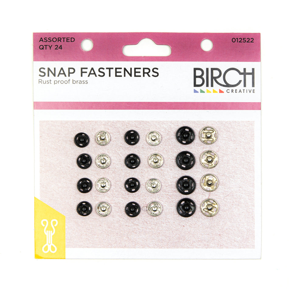 Snap Fasteners / Press Studs w Rust Proof Brass (24 Pack)