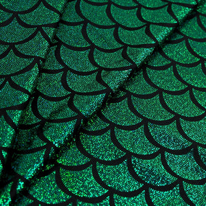 Mermaid Hologram Foil/Fog Finish Nylon Spandex