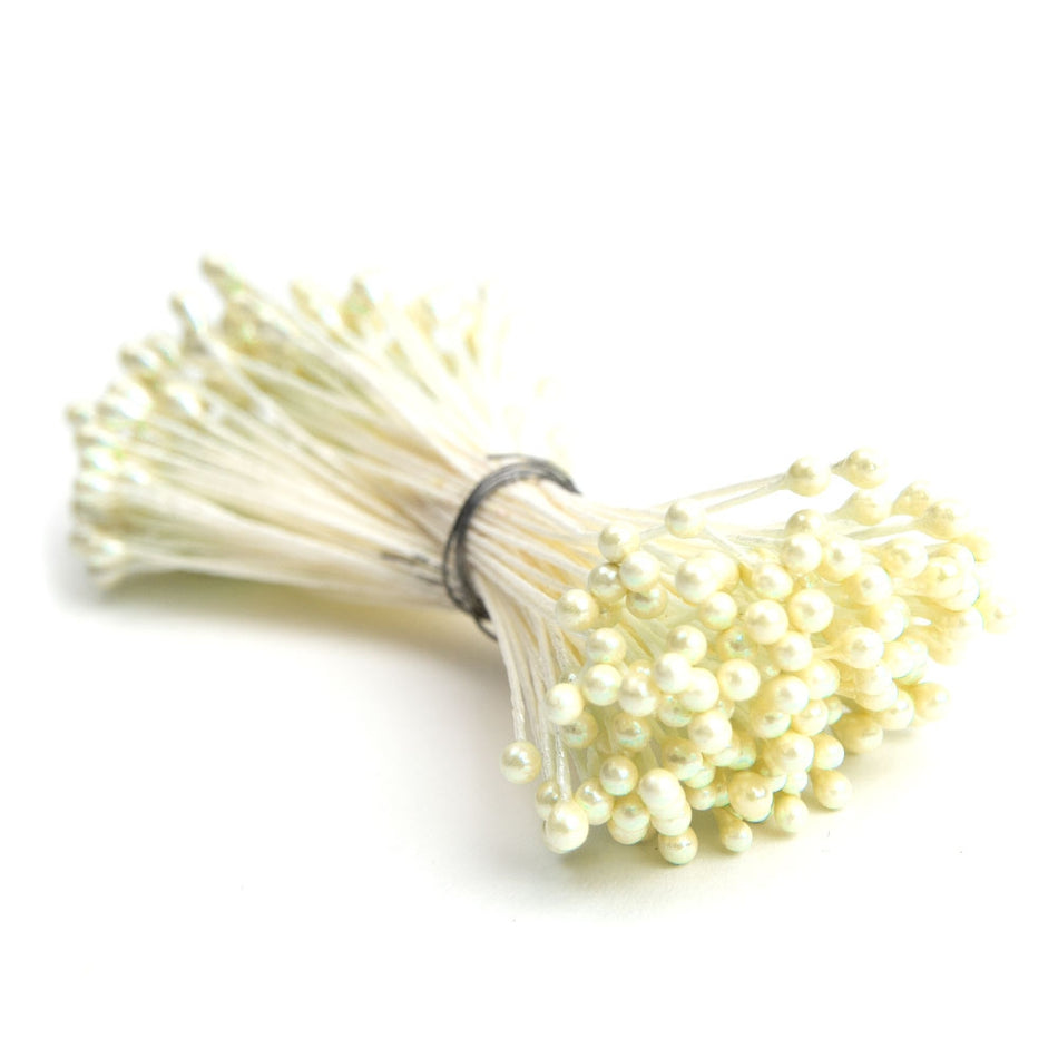 Flower Vintage Style Petite Stamens - Pearl Finish