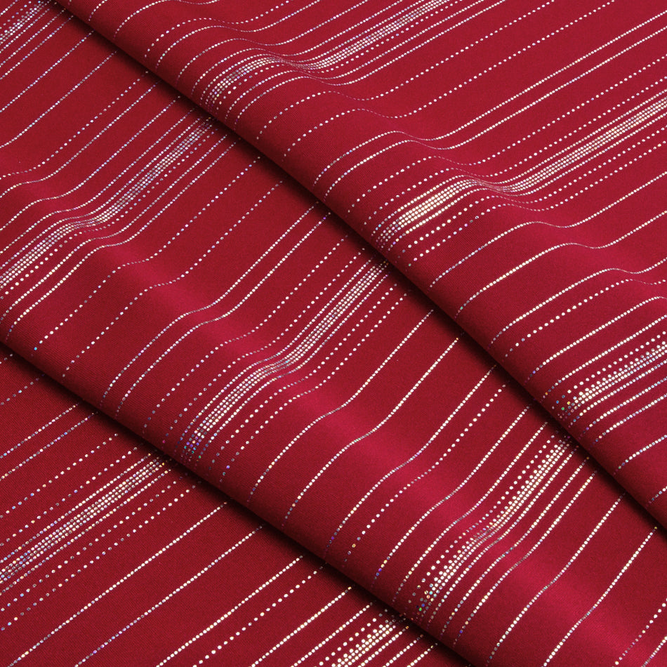 Pin Dot Stripe Foil Spandex