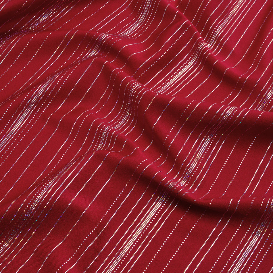 Pin Dot Stripe Foil Spandex