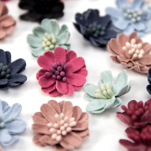 Flower Suede Finish Daisy w Stamens (5 Pack)
