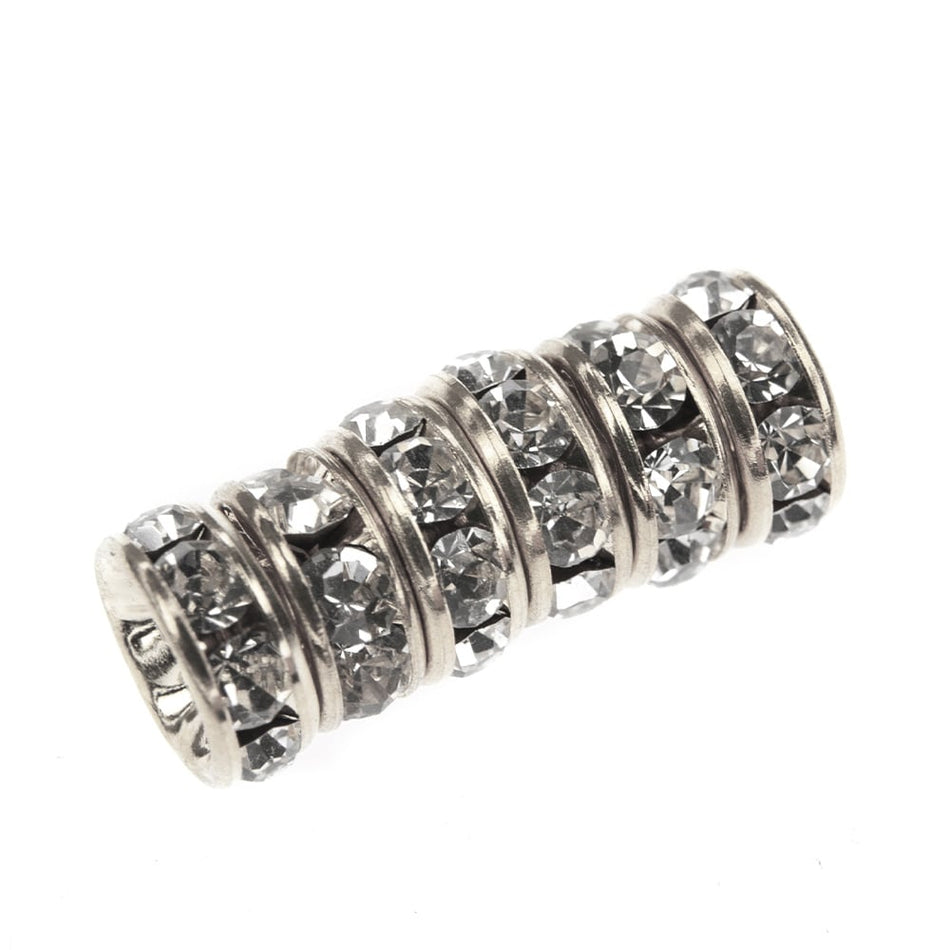 Swarovski Crystal Rondelle Rhinestone Spacer Bead - 8mm (6 Pack)