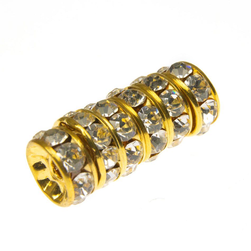 Swarovski Crystal Rondelle Rhinestone Spacer Bead - 10mm (6 Pack)