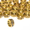 Swarovski Crystal Rondelle Rhinestone Spacer Bead - 10mm (6 Pack)