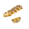 Swarovski Crystal Rondelle Half-Moon Rhinestone Bead - 12mm (6 Pack)
