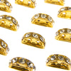 Swarovski Crystal Rondelle Half-Moon Rhinestone Bead - 12mm (6 Pack)