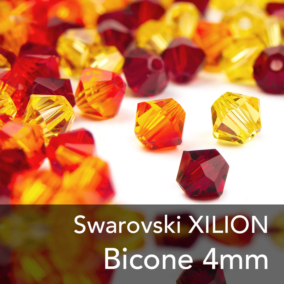 Swarovski Crystal Xilion Bicone Bead - 4mm (12 Pack)