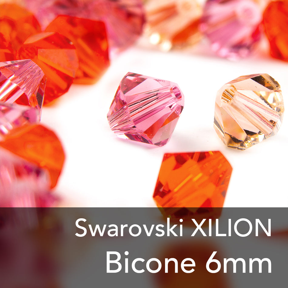 Swarovski Crystal Xilion Bicone Bead - 6mm (6 Pack)