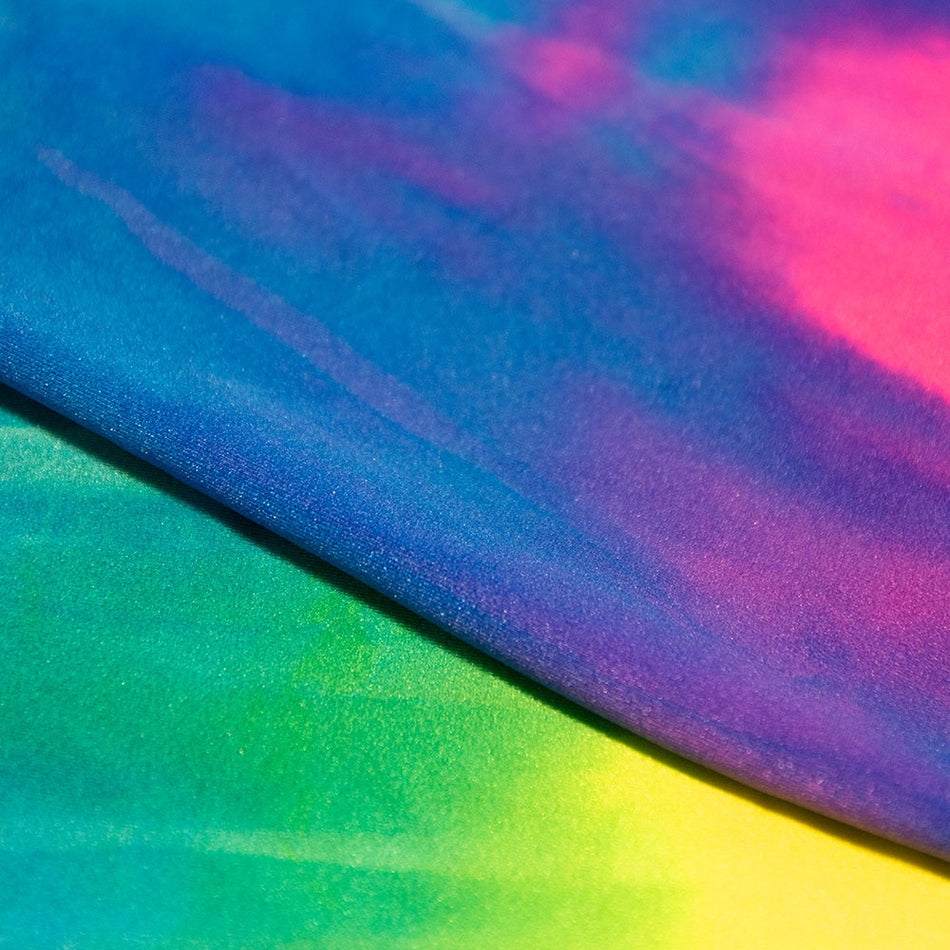 Tie-Dye Shiny Finish Nylon Spandex