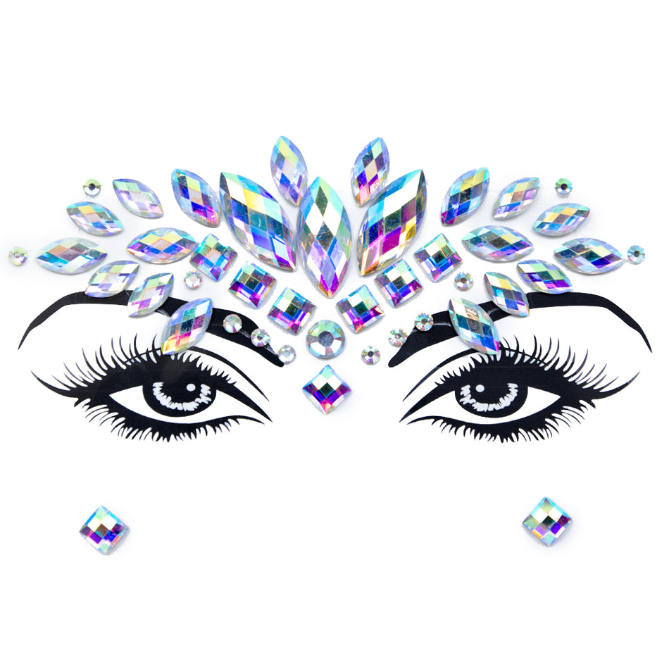 Face Crystal Jewels w Adhesive Stickers