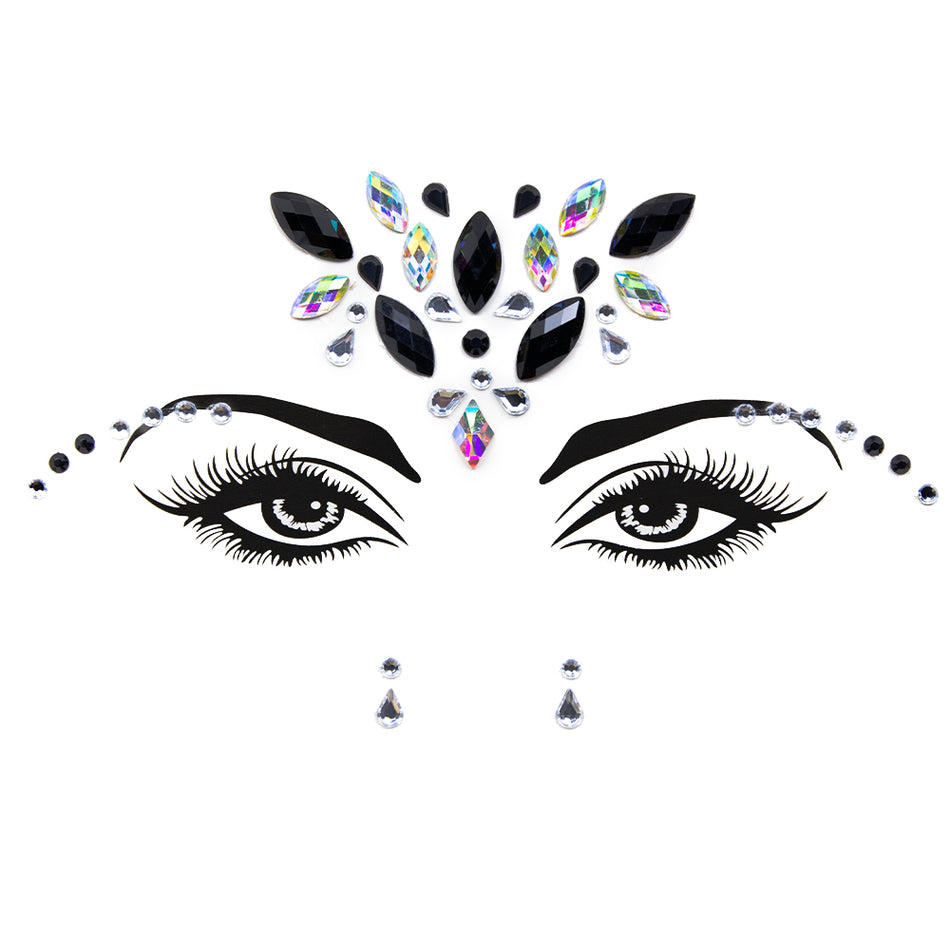 Face Crystal Jewels w Adhesive Stickers