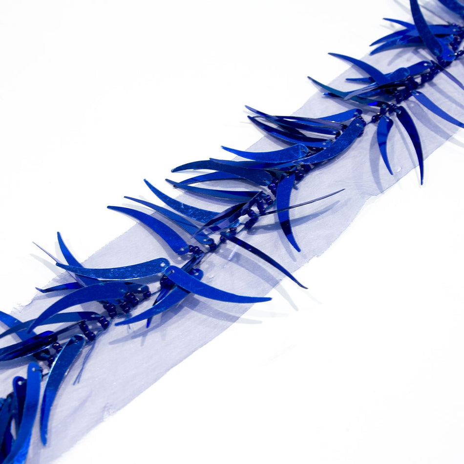 Spikey Tiger Tooth Sequin Organza Trim