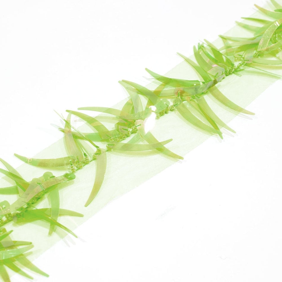 Spikey Tiger Tooth Sequin Organza Trim