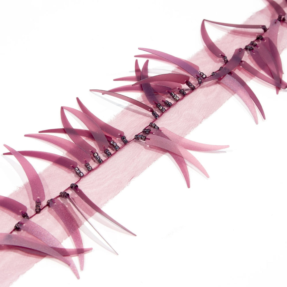 Spikey Tiger Tooth Sequin Organza Trim