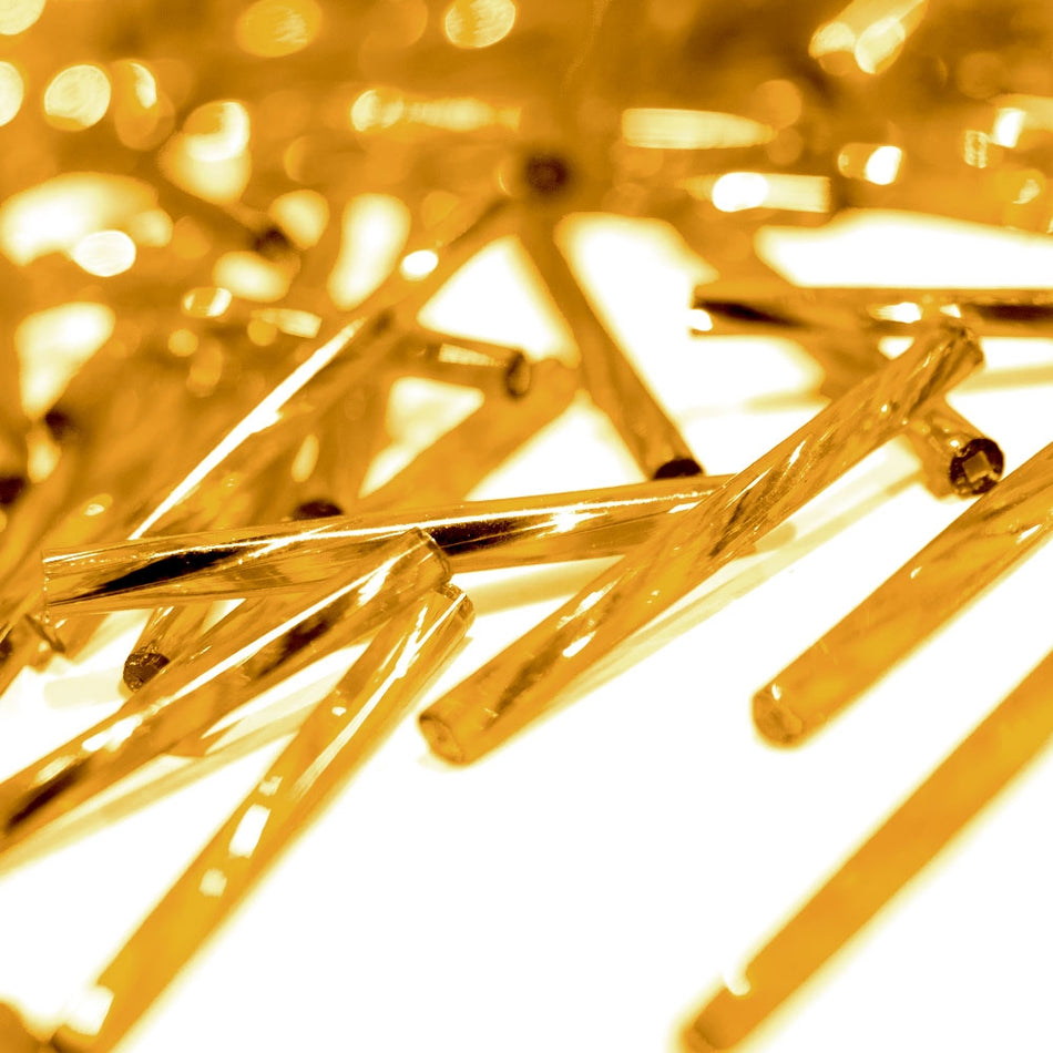 Twisted Preciosa Bugle Beads - 25mm