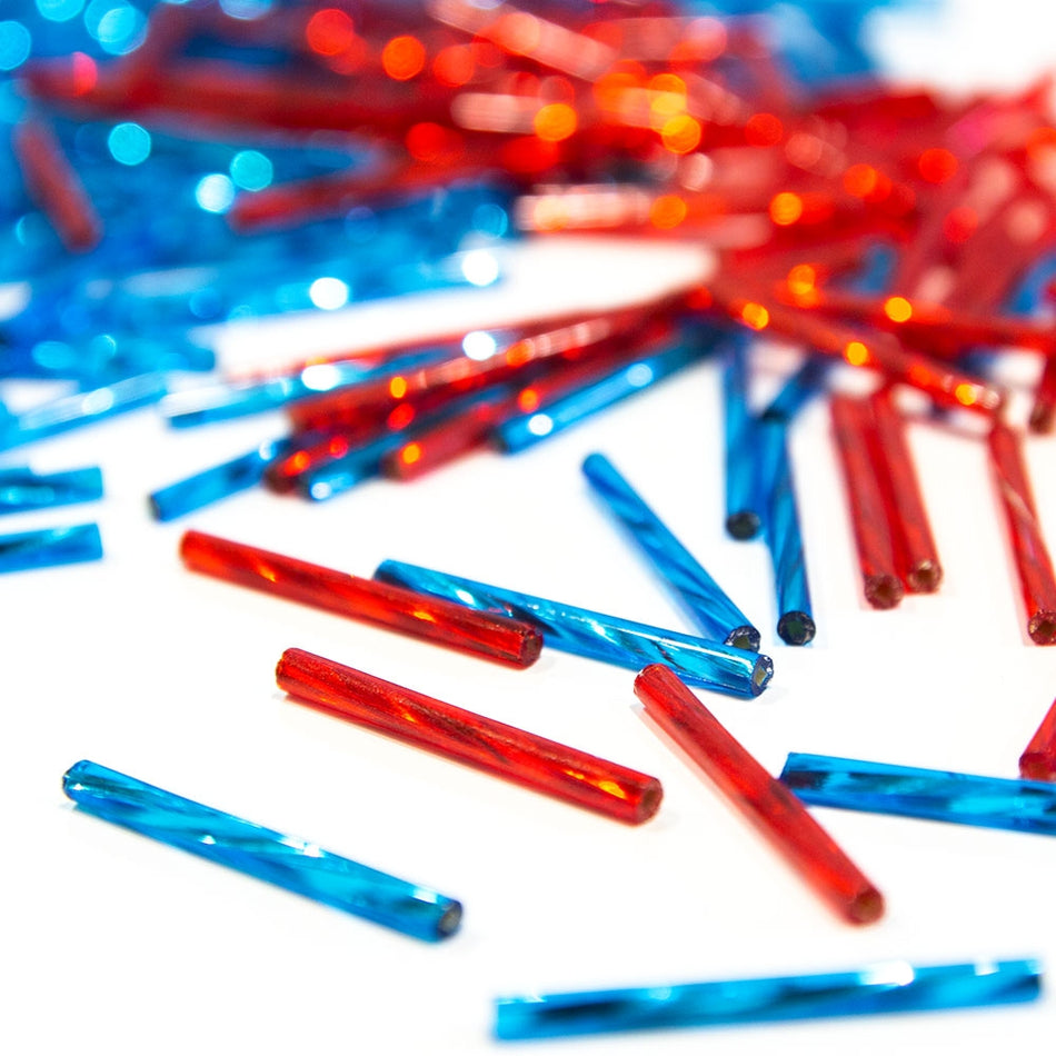 Twisted Preciosa Bugle Beads - 25mm
