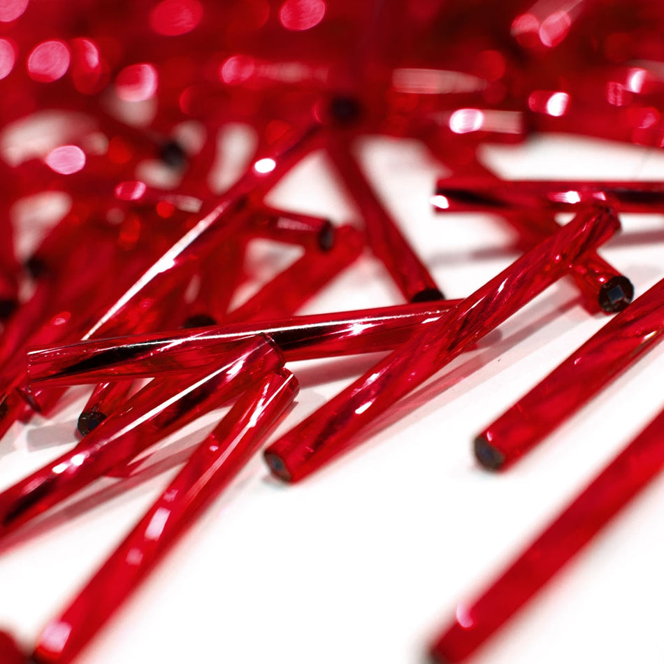 Twisted Preciosa Bugle Beads - 25mm