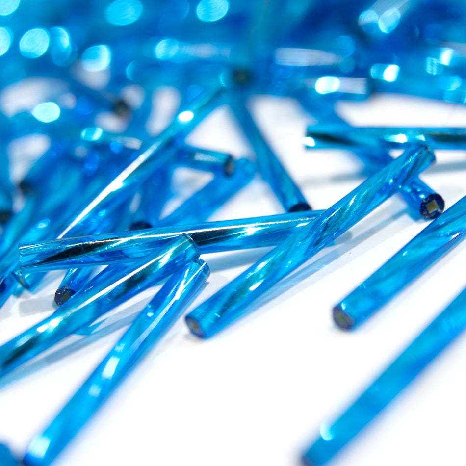 Twisted Preciosa Bugle Beads - 25mm