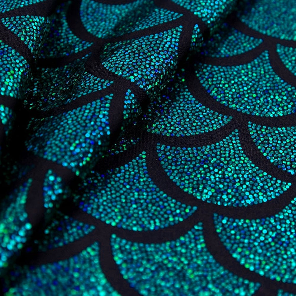 Mermaid Hologram Foil/Fog Finish Nylon Spandex