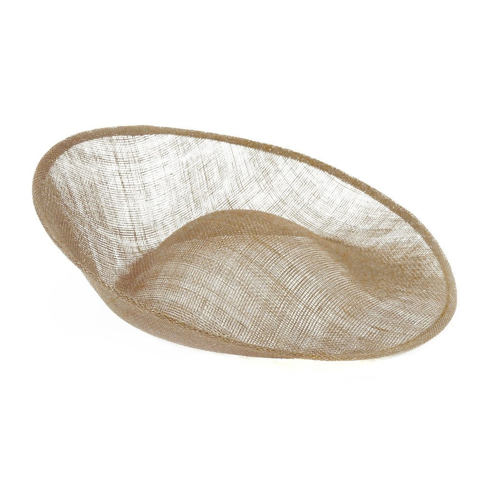 Upturned Brim Sinamay Saucer Disc Base