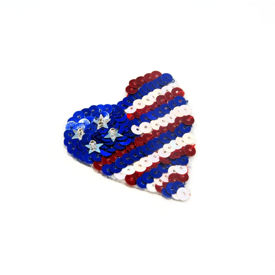 USA Sequin & Beaded Motif