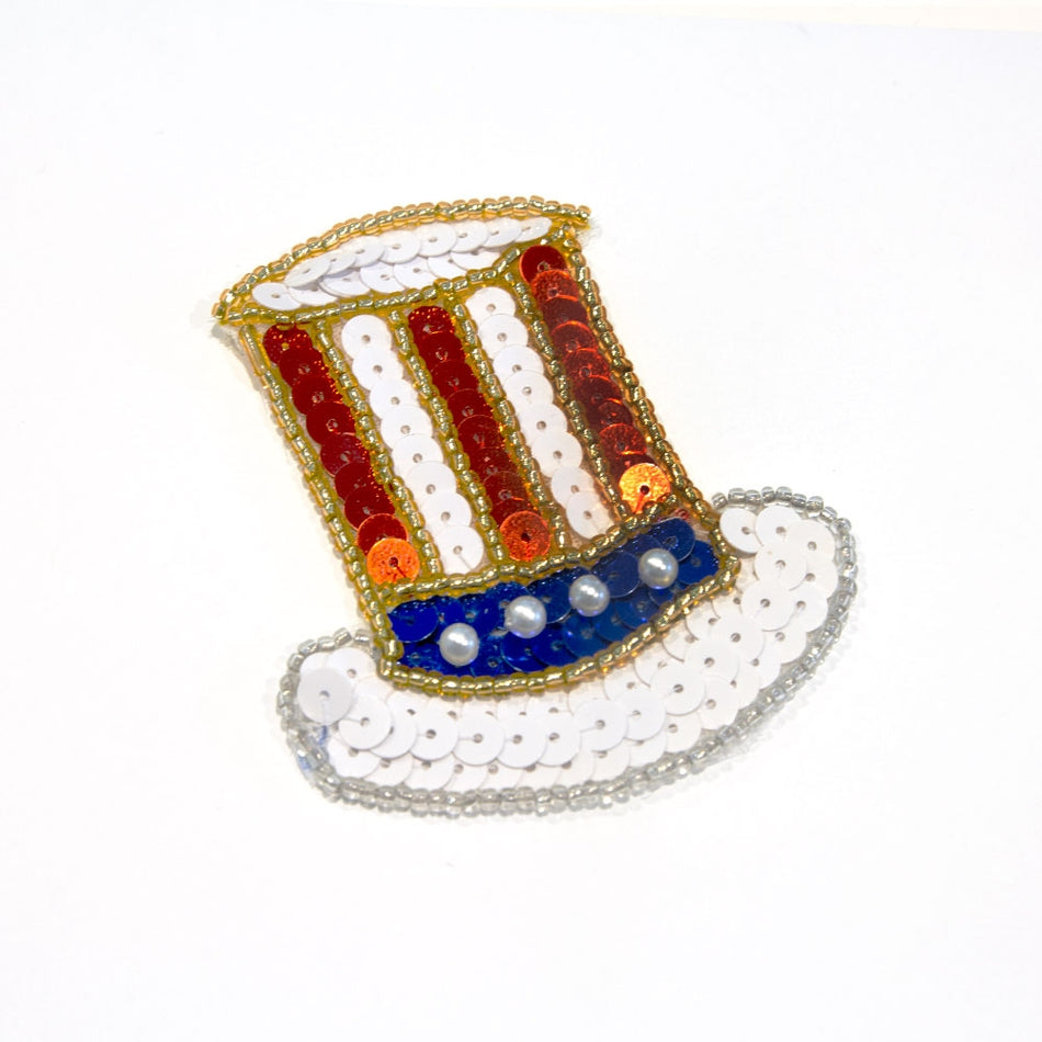 USA Sequin & Beaded Motif