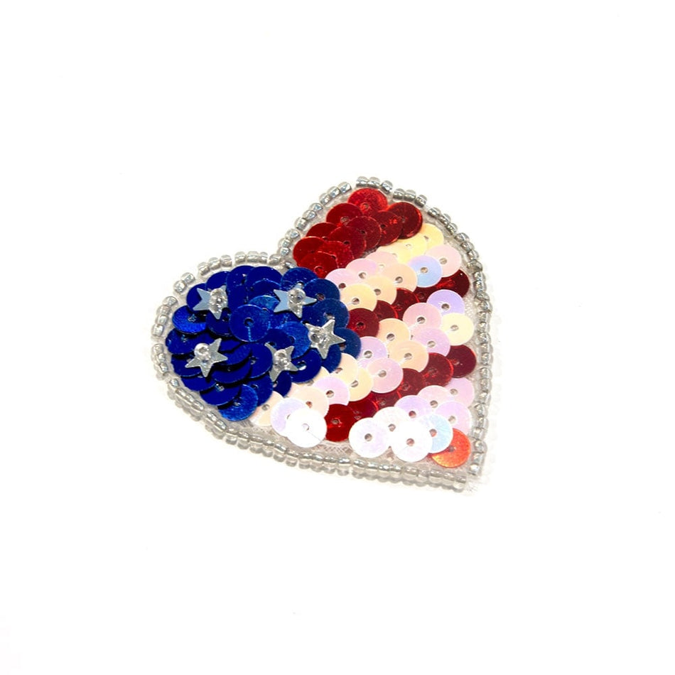 USA Sequin & Beaded Motif