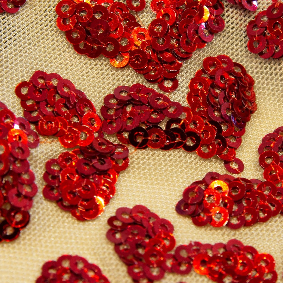 Sequin Vine Stretch Mesh