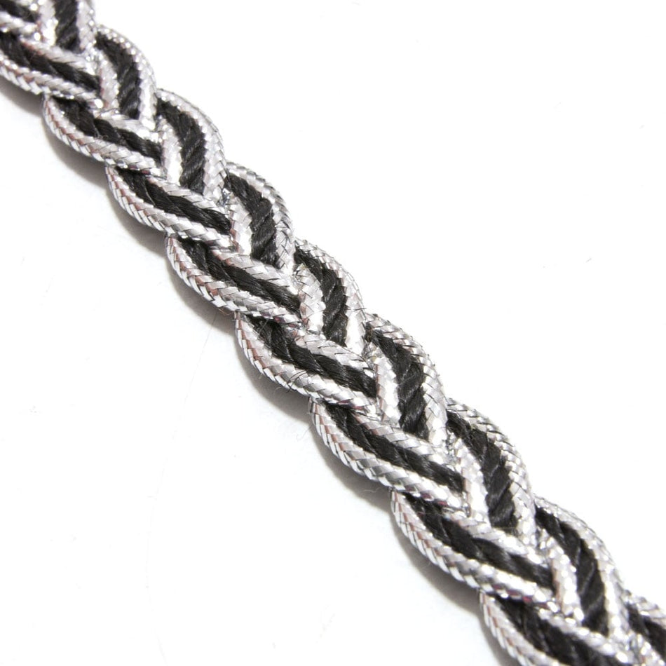 Lurex Woven Plaited Braid