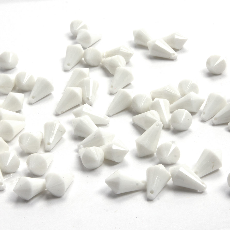 Diamond Faceted Teardrop Beads - Horizontal Drilled - 12x8mm (24 Pack)