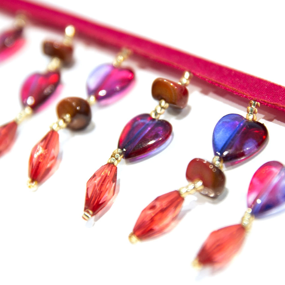 Hearts & Stones Bead Tassel Trim