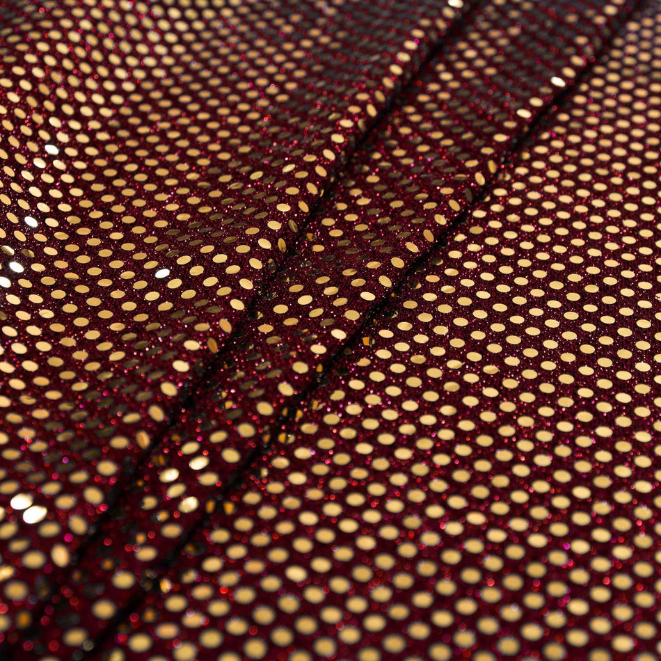 Disco Round Sequins on Mesh Net w Lurex - 3mm