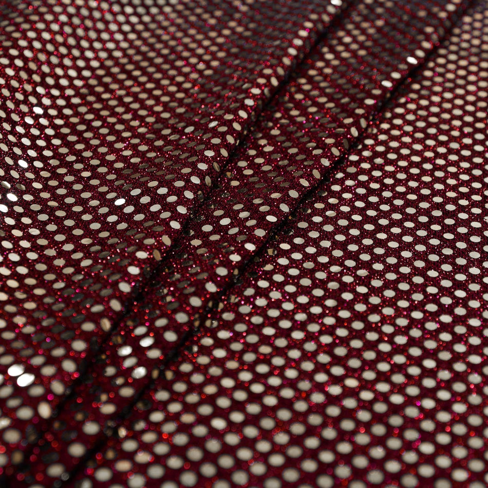 Disco Round Sequins on Mesh Net w Lurex - 3mm