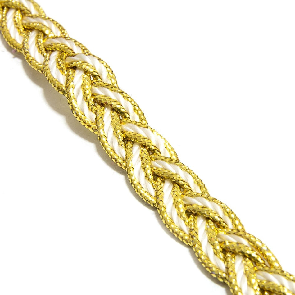 Lurex Woven Plaited Braid
